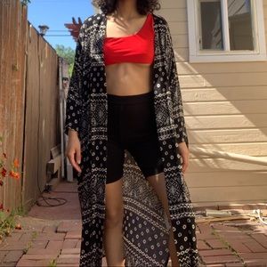 Black & White Indie Kimono